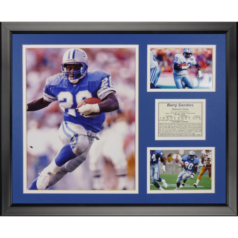 Memorabili encadrée sanders détroit lions-barry NFL