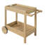 Chariot-bar roulant extérieur avec bois d'acacia et rangement double couche Saratoga