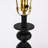 Matte Black Metal Tall Candlestick Table Lamp