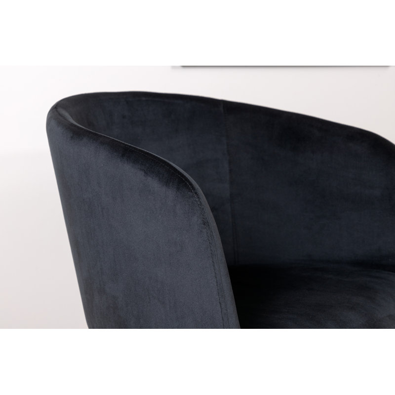 Dolson 49cm H Upholstered Armchair, Black