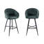 Swivel Upholstered Counter Stool with Metal Frame-1777160481