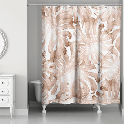 Rideau de douche simple à motif floral coréen