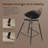 Borna 17.7''W x 15.7''D Mid-Century Faux Leather Bar Stools/ Counter Stools with Steel Frame & Footrest-526089320-526139419