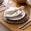  YANGQIHome, ensemble de 8 napperons tissés en jacinthe d'eau naturelle pour table de salle à manger, automne, Halloween, action de grâce, Noël, noir