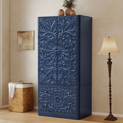 Armoire en relief à 2 portes avec 2 tiroirs