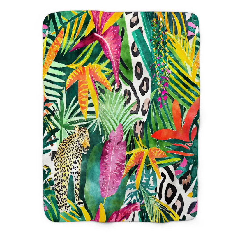 Jungle Leopard - 1 Piece Premium Blanket, Queen