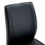  Chaises de salle à manger arquées avec revêtement en polyuréthane noir et pieds en métal argenté, ensemble à haute résistance de 4-513572298-513572297-513572340