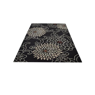 Cohocton HAND TUFTED WOOL ECO-FRIENDLY AREA RUGS, Black Color, Oriental Design -  Alcott HillÂ®, 478592CE25C34E779AF292D528992EB7