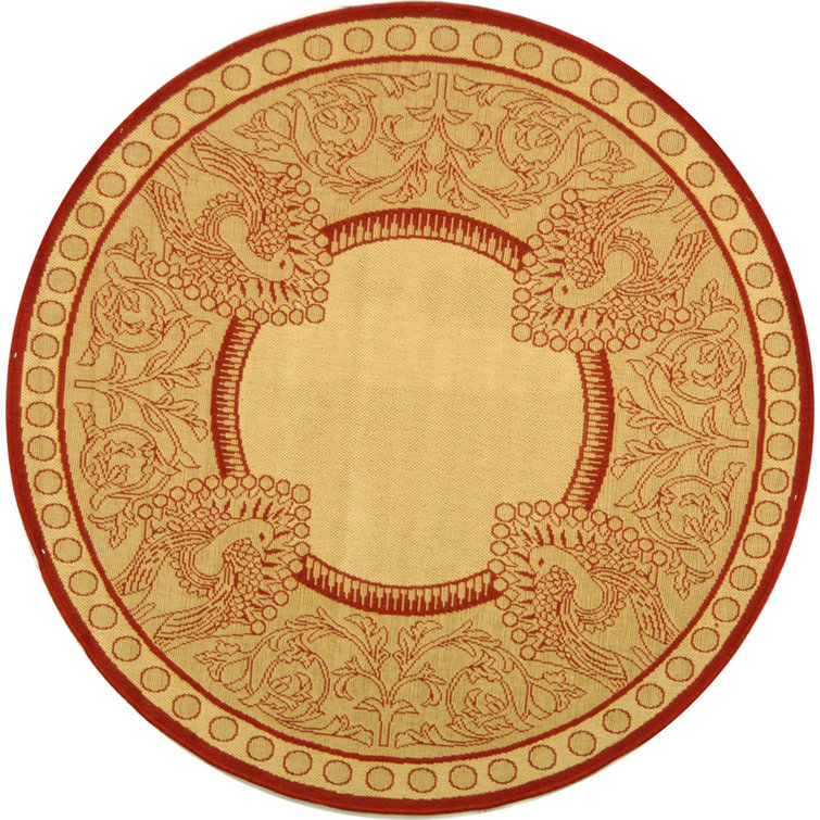 Arneshia Floral Yellow/Red Indoor/Outdoor Area Rug