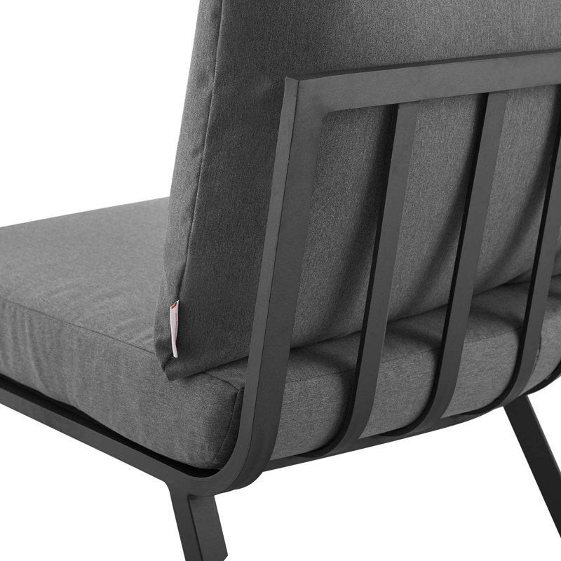 Ensemble de patio extérieur en aluminium 6 pièces Riverside par Modway, Gris anthracite, gris