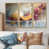 Toile avec cadre flottant or