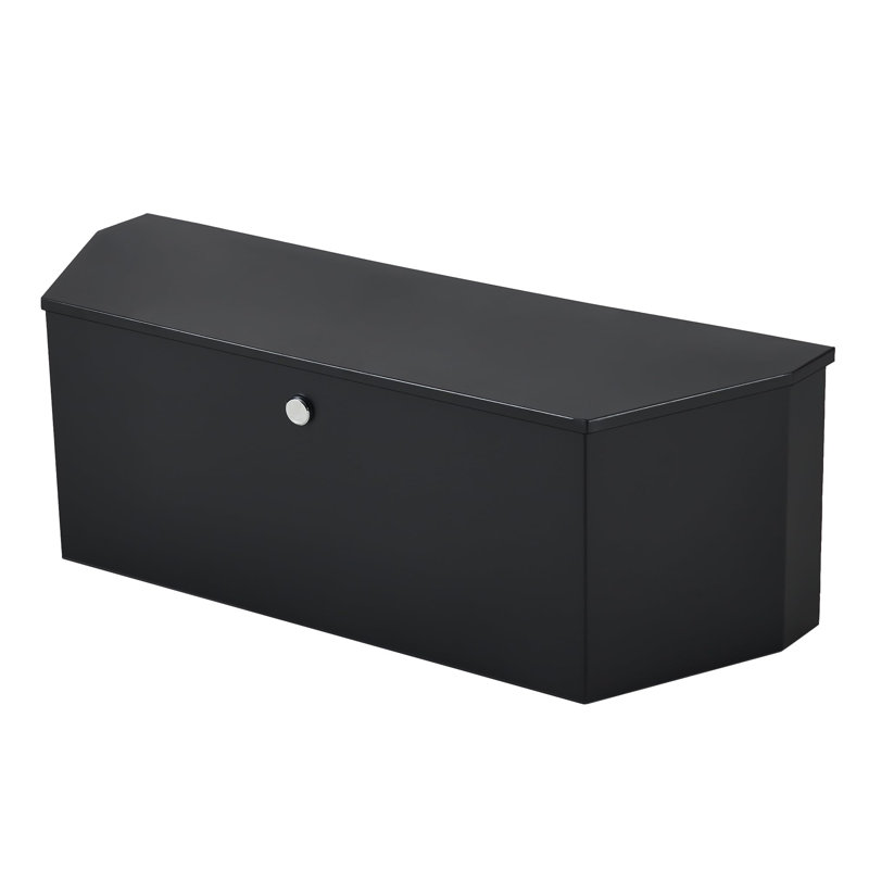 Lockable Heavy Duty 36" Truck Bed Toolbox - Diamond Plate Storage Chest with Keys, Utility Organizer for Pickup, RV, Trailer Tongue (Iron Style, 36 Inches)