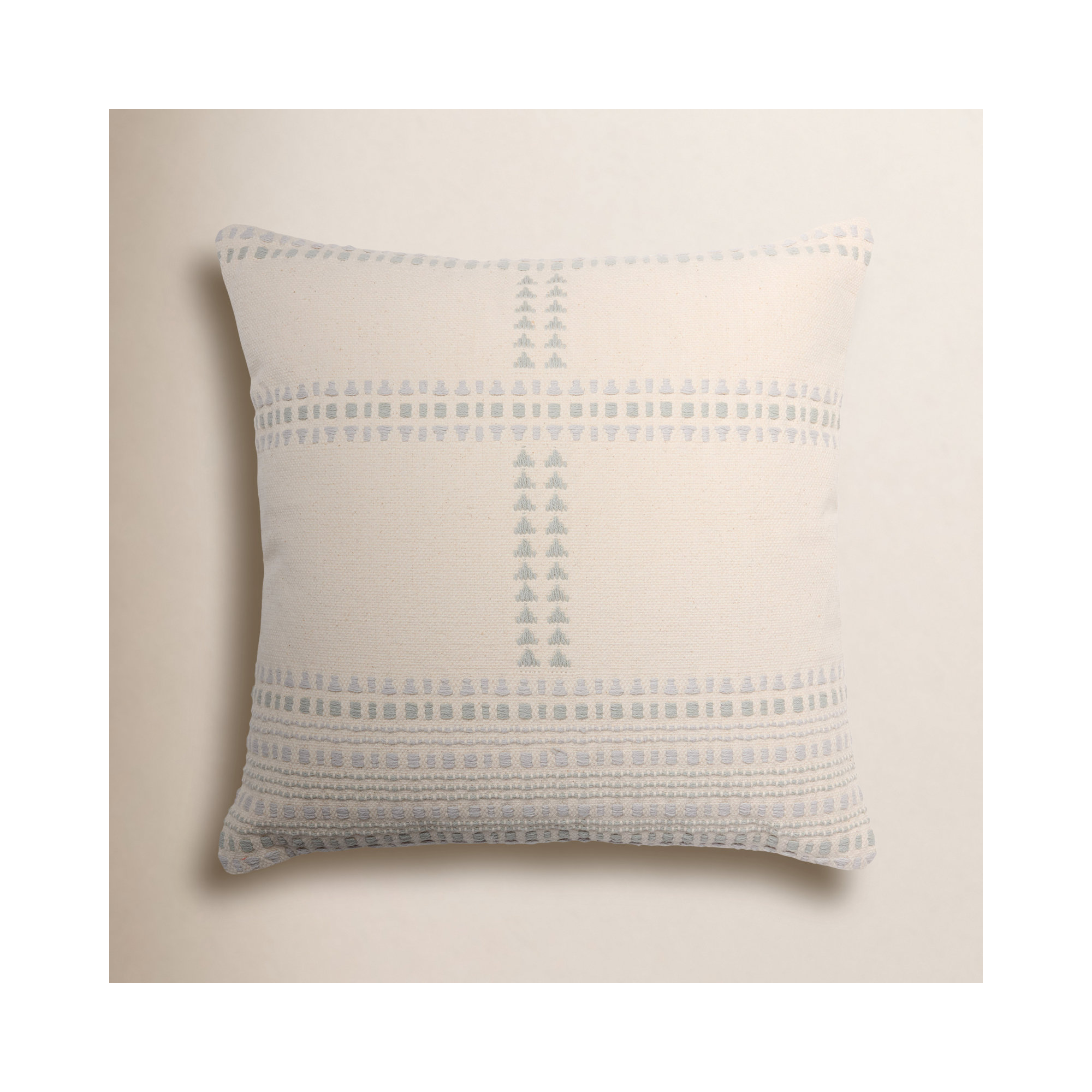Bryson Embroidered Cotton Throw Pillow, Down