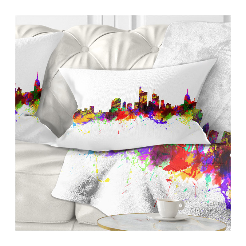 Illustration de Francfort, Allemagne - coussin de paysage urbain