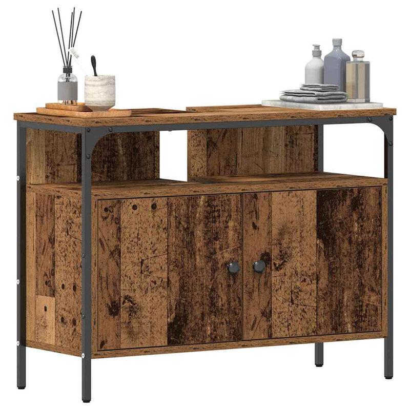  Bathroom Sink Cabinet 80 X 30 X 60 Cm Engineered Wood, Old Wood