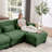 Channel Tufted Modular Sectional Sofa with Adjustable Backrest-1994189765