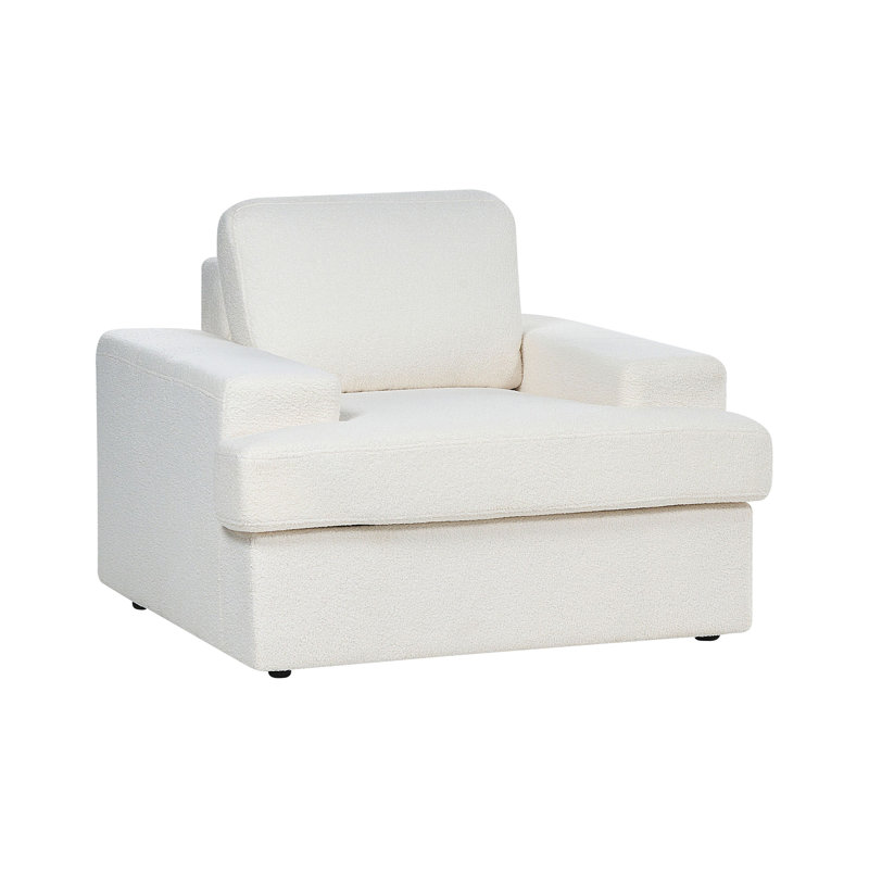 Lecenta Upholstered Armchair, White