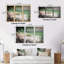 «Rocky Seashore With White Waves - Sea & Shore», ensemble de 3 toiles encadrées-596173723-596173722