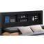 Très grand lit noir avec rangement, améliore le rangement de la chambre à coucher en noir, s'adapte à différents styles et offre des