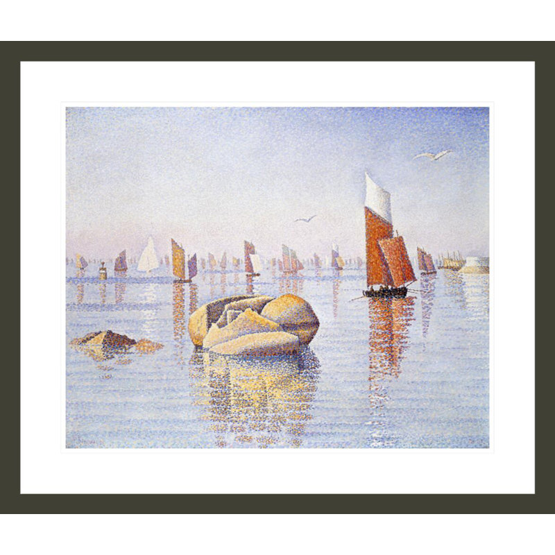 Concarneau Quiet Morning by Paul Signac - Framed Giclee Print, 23.5" H x 27.59" W