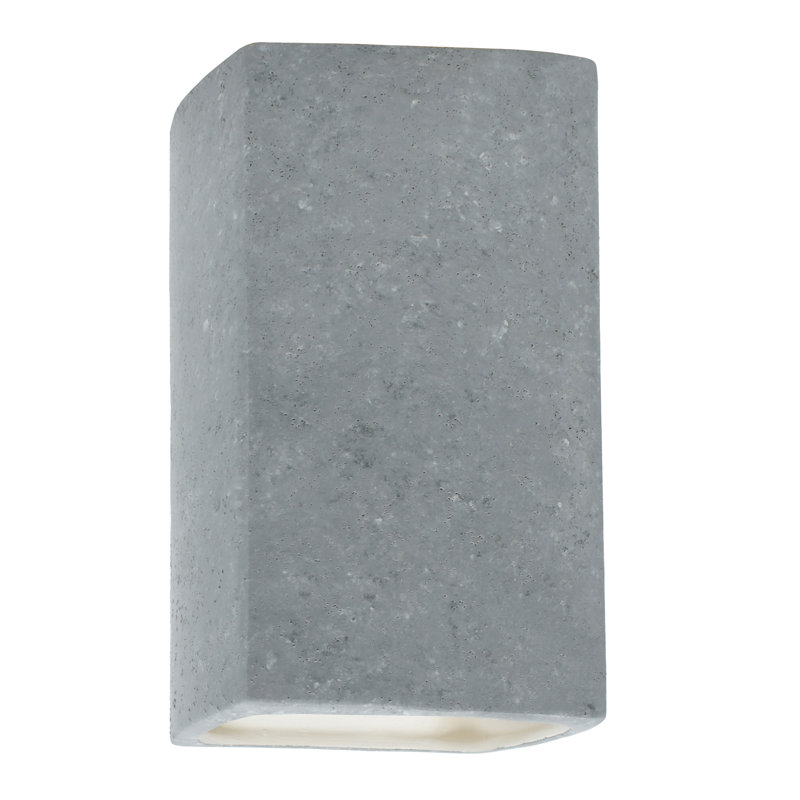 Nomad Ceramic LED Wall Light, Concrete, Integrated LED, 13.5" H x 7.25" W x 4" D