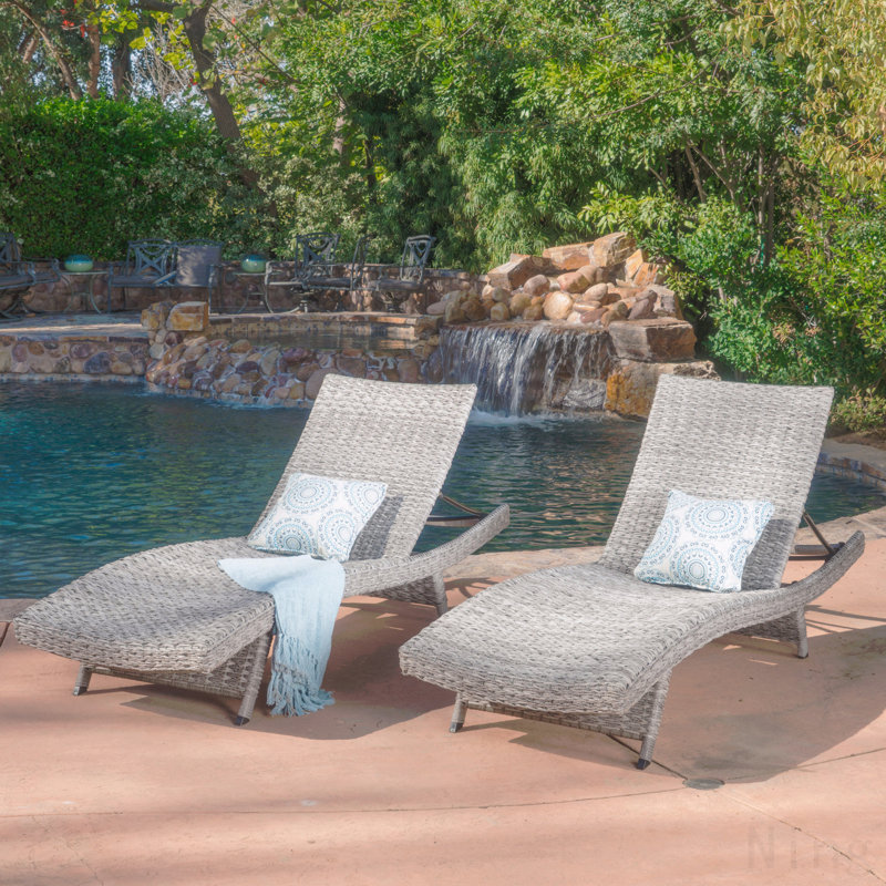 Chaise longue en osier Crete