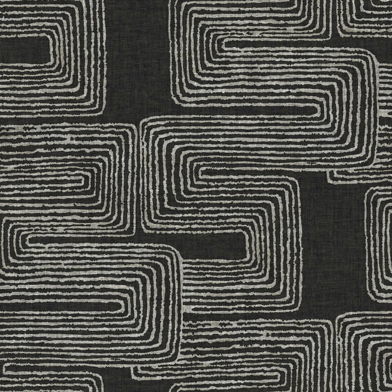 Peel & Stick Geometric Roll, Black/White