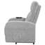 Fauteuil inclinable gris capitonné