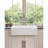 24 Inch Farmhouse/Apron Front White Ceramic Kitchen Sink with Deep Bowls and Durable Surface