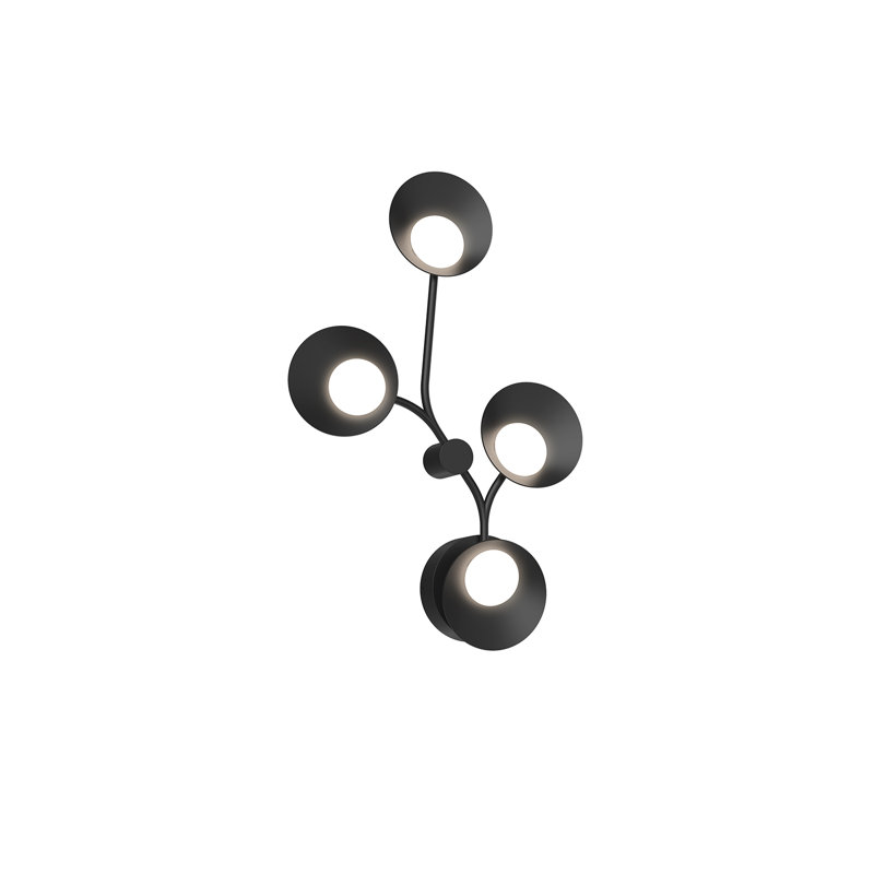 Rotaire Black Aluminum LED Dimmable Wallchiere