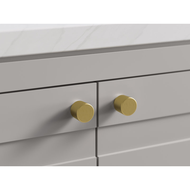 Helst Cabinet Knob, Brushed Brass