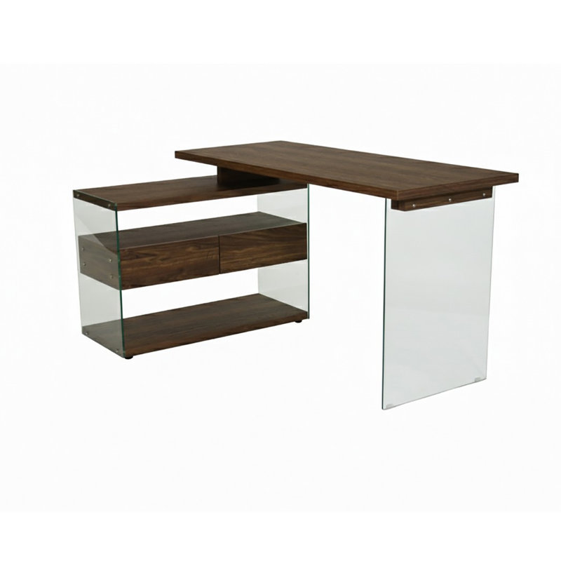 Bureau en L 57,08 "avec armoire de rangement 1 tiroir Adalae 