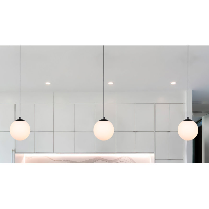 Luminaire suspendu 1 lumière Andren, Noir mat