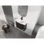 Meuble-lavabo mural 24 po avec lavabo en céramique blanche et porte à fermeture en douceur, chêne foncé