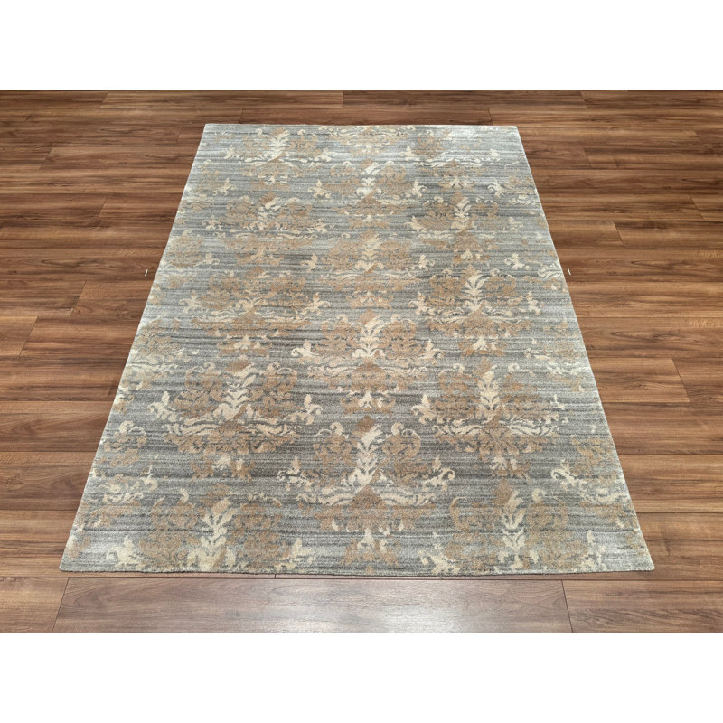 Tapis gris en laine noué à la main Original Original