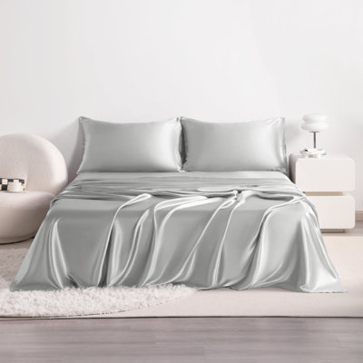 Ensemble de draps en satin 4 pièces Luxury