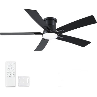 52 Inch Dual Color Blade Ceiling Fan Dimmable 3CCT LED Light 6-Speed Reversible DC Motor Remote