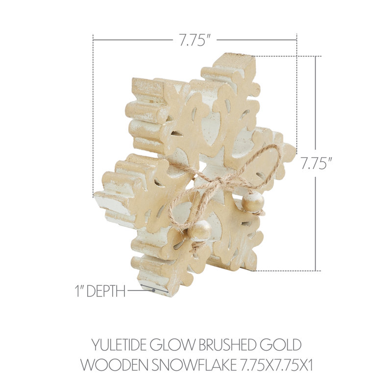 Flocon de neige Yuletide Glow, H 7,75 po x l 7,75 po x P 1 po