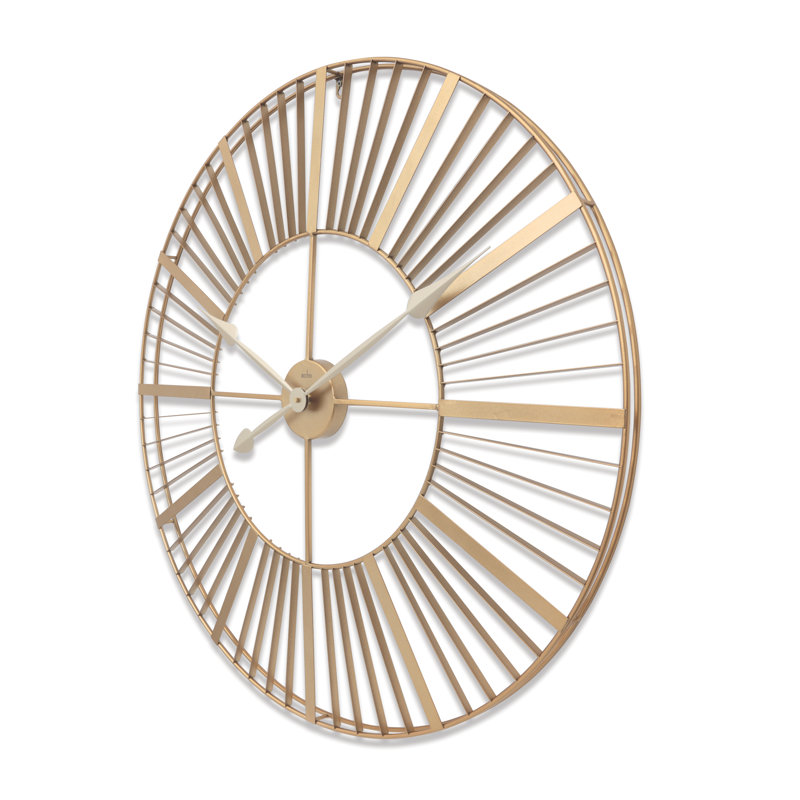 Acctim Wall Clock Galvanised Metal Outdoor & Indoor Use Weather, Gold, 80cm H x 80cm W x 5cm D
