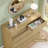 Fluted 8-Drawer Wooden Dresser, 48" Wide Modern Curved Chest of Drawers, Natural-2130447628