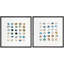 «Geometric Circle Collages», ensemble de 2 reproductions d'art encadrées sur toile encadrées nautiques-108345326-108345327