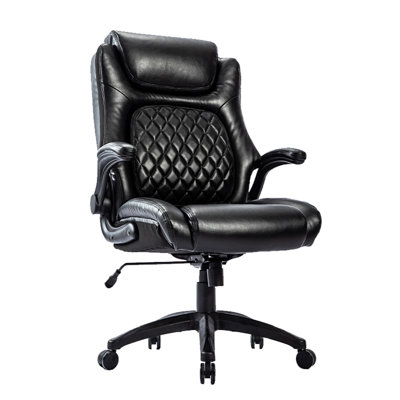 Big & Tall 400Lb Ergonomic Leather Office Chair Executive Desk Chair -  Inbox Zero, 4278261BAE5A4C7E826F9D8BC5E309A6