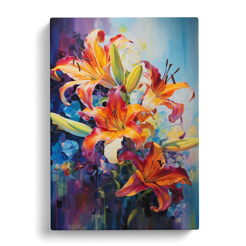 Lily Flower Action No.4 - No Frame Print, 60cm H x 40cm W x 3cm D