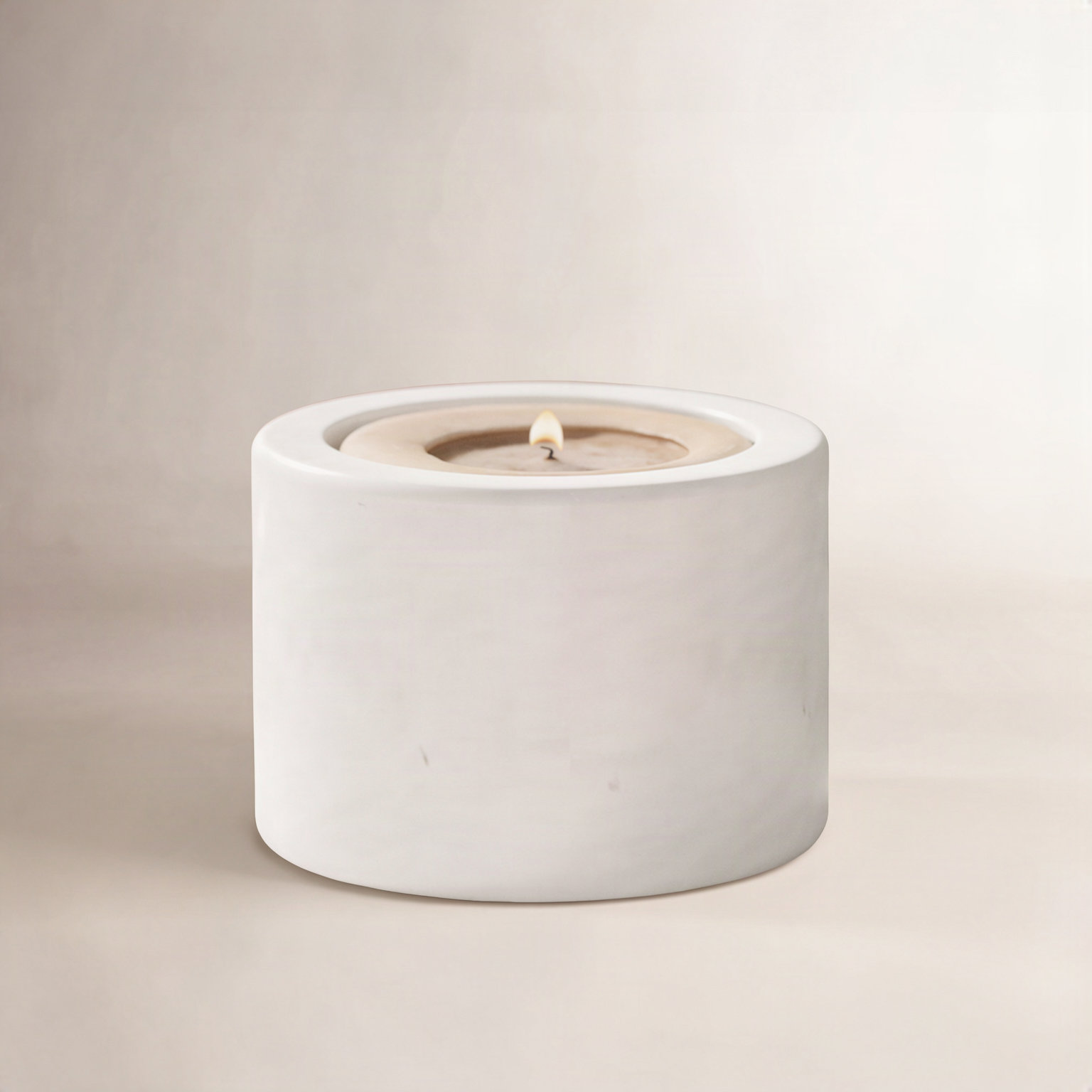 Matheson Genuine Marble Votive Holder, White