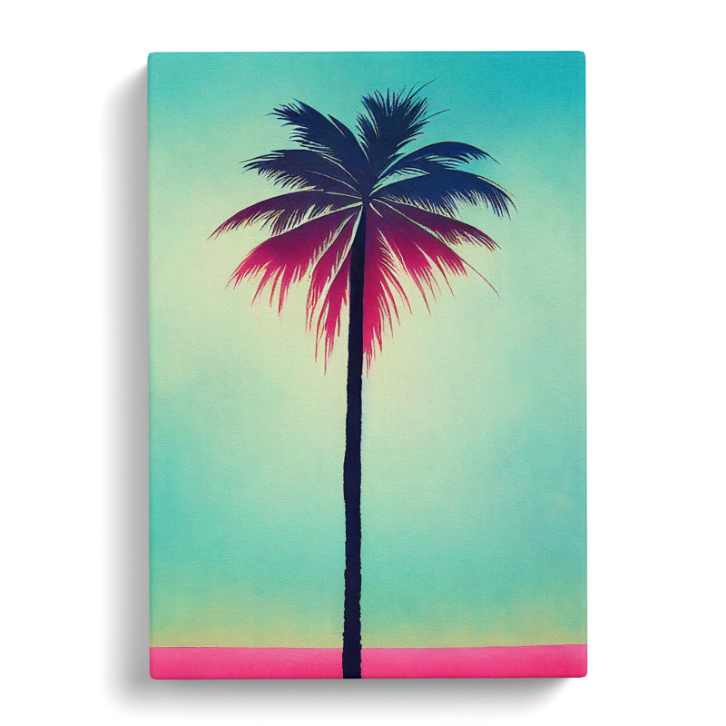 CAN-V0523-2746X Watercolour Palm Tree Vol.2 - Wrapped Canvas Print, 50cm H x 35cm W x 3cm D