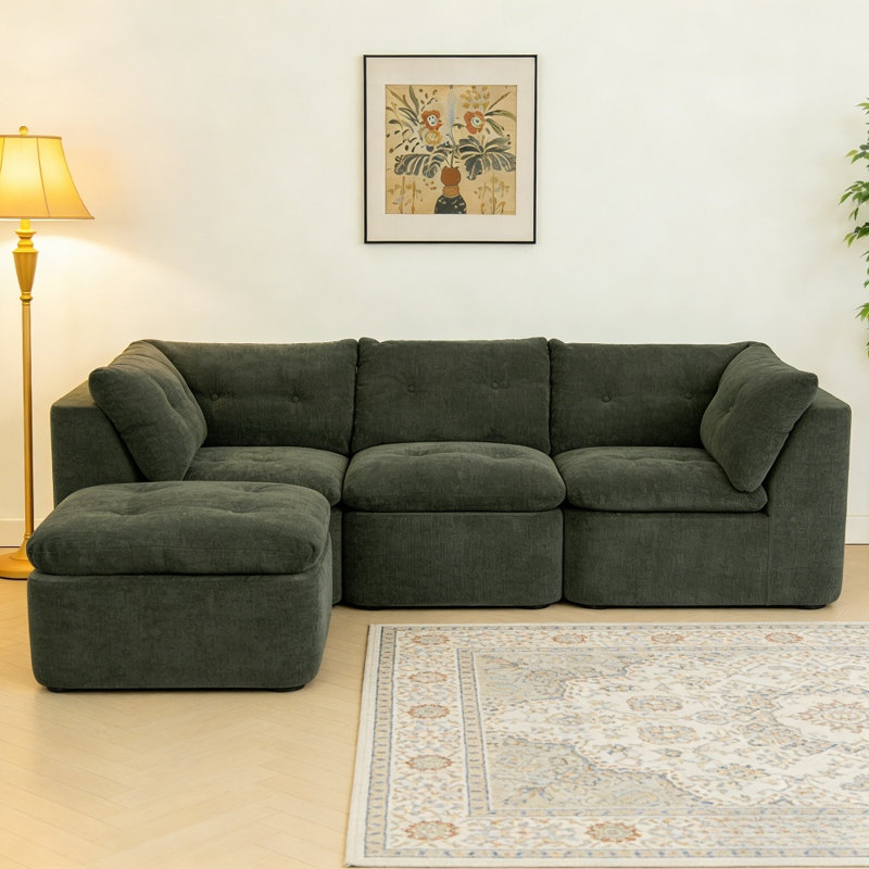 Canapé modulaire Modern Cloud, Vert