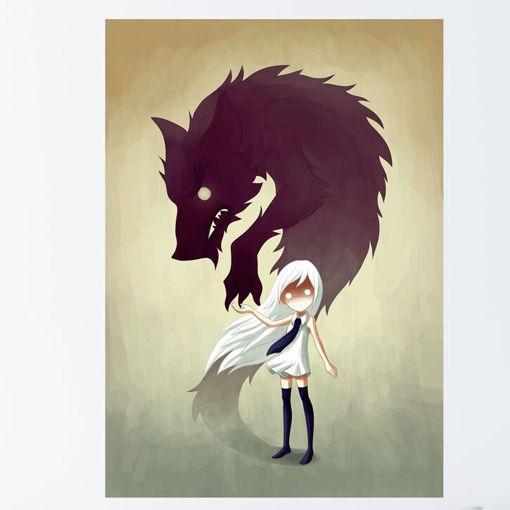 anime girl wolf demon
