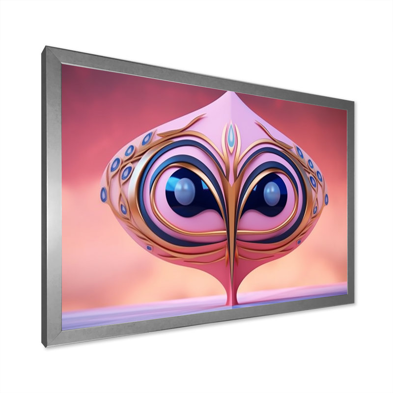 Impression sur toile, "Futur minimalisme alien", H 12 po x l 20 po x P 1 po, Cadre simple argenté