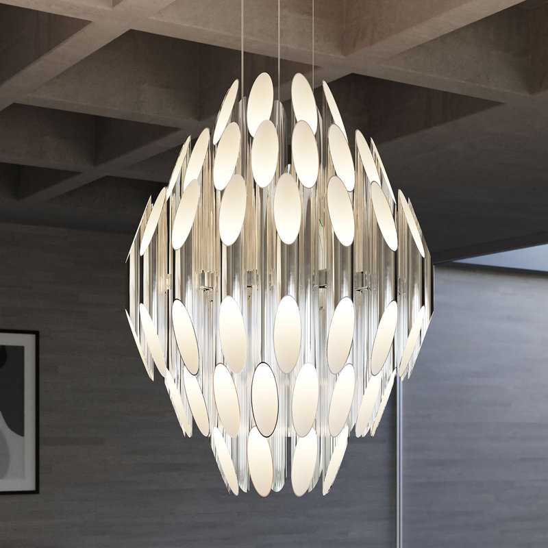 Chimes 90 - Light LED Chandelier, Polished Chrome