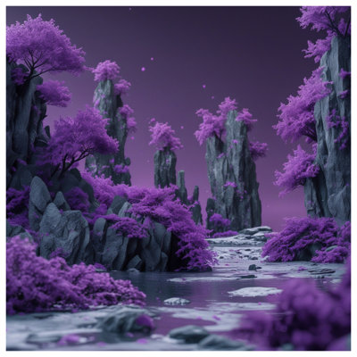 Rideaux de douche mauve Fantasy
